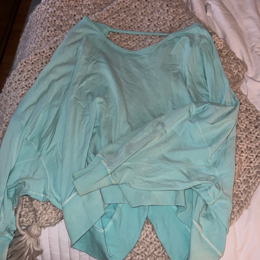 Free people open back sweatshirt